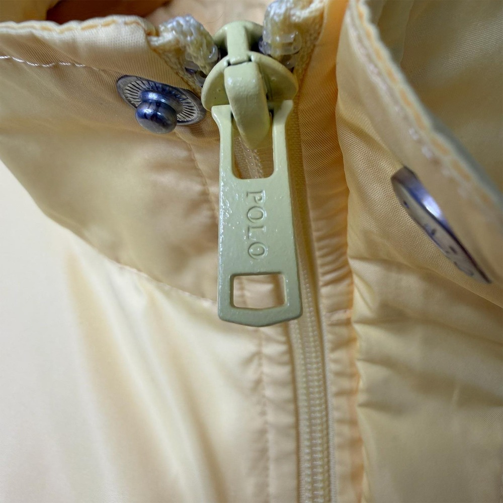Vintage Polo Golf Ralph Lauren Rain Jacket Yellow Full Zip Packable Mens Size XL - Picture 9 of 12